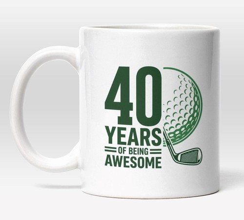 40th birthday golf mug - birthday, 40