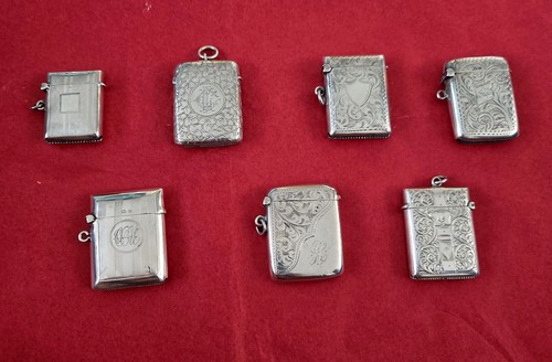 Solid silver vesta cases - vesta,