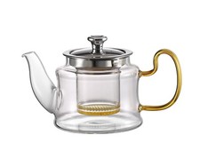 Clear Glass Teapot Kettle With Strainer Tea Maker Set with Removable Infuser Pot