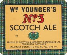 Beer bottle label youngers - beer,