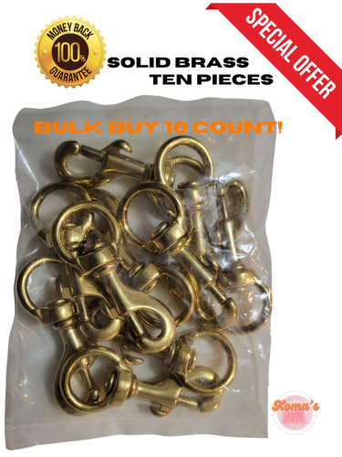 Solid brass snap clasp - solid,