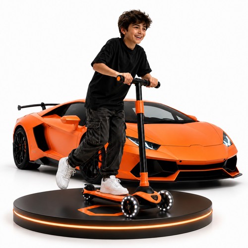 Kids wheel scooter with - 3,