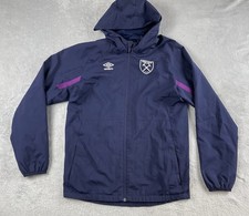 West Ham United Jacket Youth Size XL Navy Umbro Hooded
