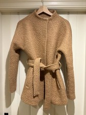Boden Camel Boucle Wool Belted