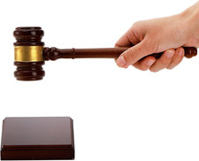 Frcctre Brown Wooden Gavel and