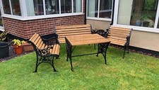 Cast iron and oak set - oak, of