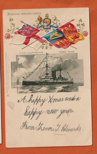 Embossed postcard - embossed, ub