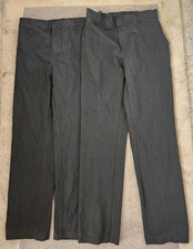 M &S 2 pack boys black regular fit school trousers age 14-15 years eur 170cm