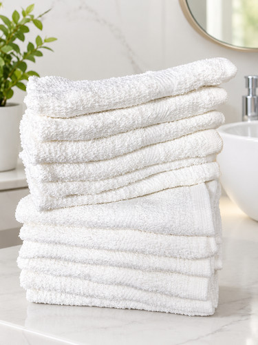 Pack white face cloths - 12,