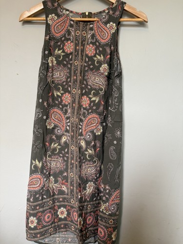 Khaki multi apricot - apricot, paisley