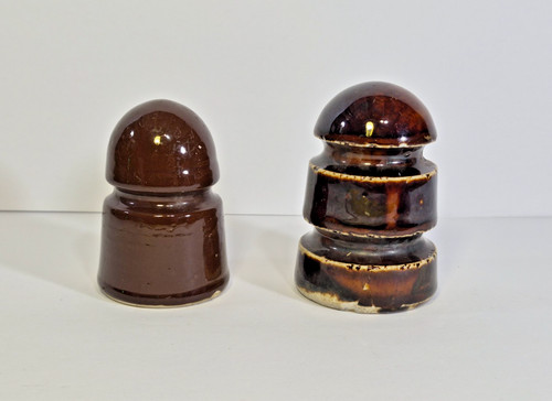 Vintage brown porcelain - vintage, 3.2"