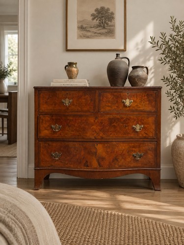 Antique serpentine walnut - antique,