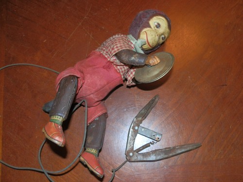 Vintage tin litho monkey with - vintage,