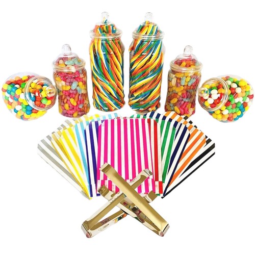 Plastic sweet jars bags - sweet,