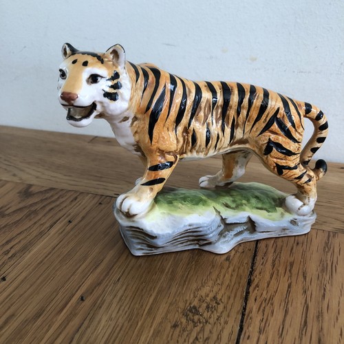 Vintage saxony porcelain tiger - saxony,