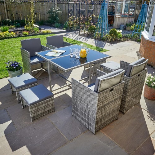 Piece cube rattan garden - cube,
