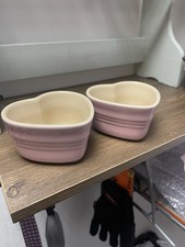 Le Creuset Petite Heart Shaped Ramekin  Pale Pink Stonewear