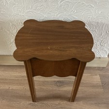 Vintage Sewing Table with Hinged Lid