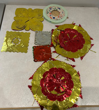 6  VINTAGE RED - GOLD FOIL