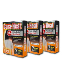 3x Cura Heat Pads Back &