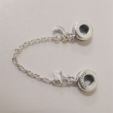 & STARS' Safety Chain Charm Pandora 'GALAXY HALF MOON
