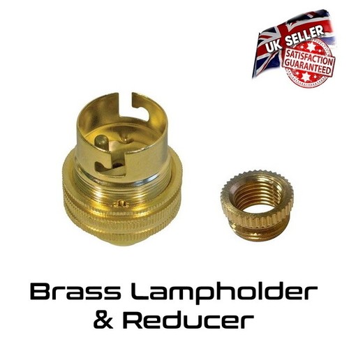 Brass lamp holder switched - un,