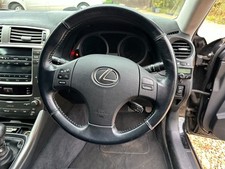 2007 LEXUS IS220 STEERING WHEEL BLACK LEATHER + A/BAG AND CONTROLS 05-12 IS250