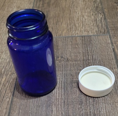 Cobalt blue glass - blue, screw