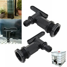 Pair Of Water Butt Tap Hozelock Barrel Plastic Adaptor Beer Rain Brew 3/4"