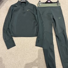 Nike Set - Girls Kids Uk Size Large - Green 