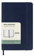 Moleskine Weekly Diary / Planner 2026 Pocket Blue Hard Cover 9x14cm 12 Month