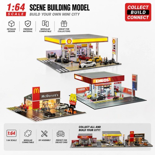 Diorama car garage - 1/64,