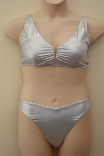 Metallic silver high leg - m&s,
