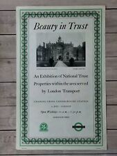 National Trust Properties exhibition poster created for London Transport. 1959.