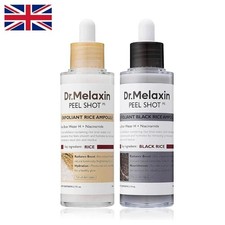 1/2PCS Dr.Melaxin PEEL SHOT GLOW EXFOLIANT RICE AMPOULE (WHITE RICE/BLACK RICE)