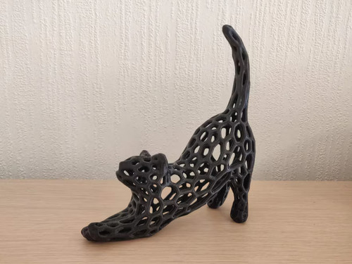 Abstract cat stretch - abstract, voronoi