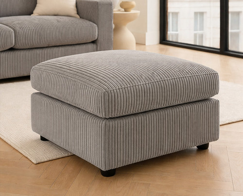 Luxury jumbo cord ottoman - cord,