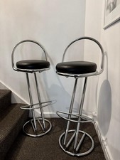 2 chrome Bar Stool (black)  