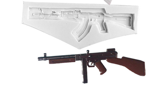 Rifle gun silicone fondant - gun,