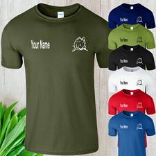 Carp Fishing Personalised T Shirt Boating Fisherman Rod Fish Mens Kids  Xmas