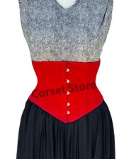 RED Velvet Corset Steel Boned