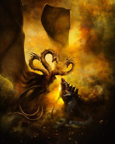 Godzilla king ghidorah - godzilla, vs.