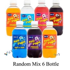 Zodiac Mini Pops Orange, Lemonade, Bubblegum, Mix Bottle 330ml Summer Treat