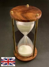 Wooden Antique Hourglass Sand timer Vintage Hourglass Maritime Nautical Decor 6"