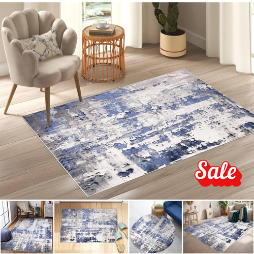 Navy non slip area - slip, rug