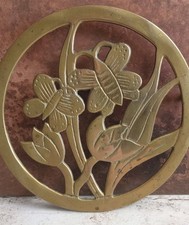 Vintage Brass Trivet Bees