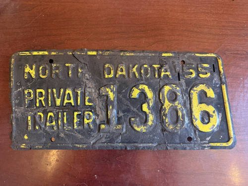 North dakota license - north, plate