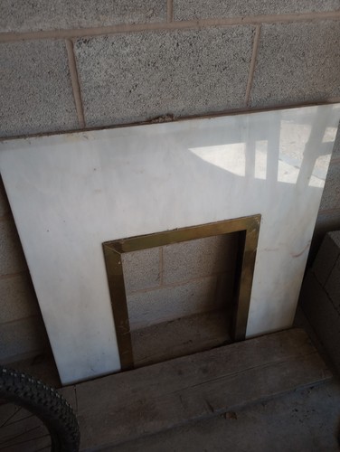 White marble fire - marble, surround