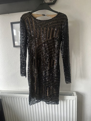 Black flapper style dress - flapper,