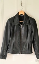 Women's black, leather jacket